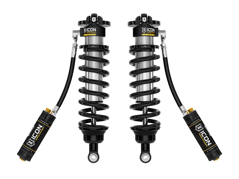 icon 2022-2025 toyota tundra 1.25-3.25" lift/2023-2025 sequoia 3-4.25" lift, v.s. 3.0 series front coilover kit, remote reservoir w/ cdcv, pair 58775c