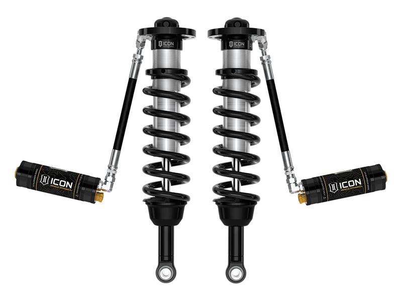 icon 2024 toyota land cruiser 250 series, 1.25-3" lift, front, v.s. 2.5 series coilover kit, remote reservoir w/ cdcv, pair 58791c