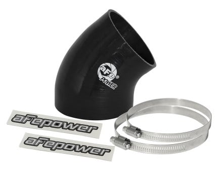 afe magnumforce cold air int sys spare parts kit (4-3.5in id x 40 deg) elbow reducing coupler - blk 59-00047