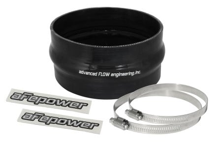afe magnum force cai univ. silicone coupling kit (6in. id / 3in. l) straight coupler w/hump - black 59-00052