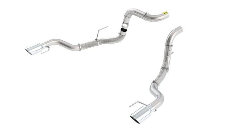 borla 17 - 20 ford raptor 3.5l at rwd cc short bed/ec standard bed 3in tailpipe assembly w/ ss tips 60640