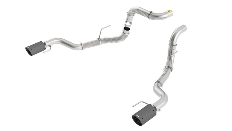 borla 17 - 20 ford raptor 3.5l at rwd cc short bed/ec standard bed 3in tailpipe assembly w/ cf tips 60640cfba