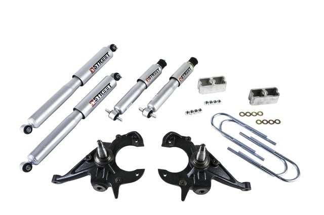 belltech lowering kit with sp shocks 99-04 s10 extreme - std cab & 82-04 s10 / s15 - std cab pickup only (4 & 6 cyl.) & 83-97 s10 blazer / jimmy (4 & 6 cyl.) & 96-03 isuzu hombre (4 & 6cyl.) 612sp