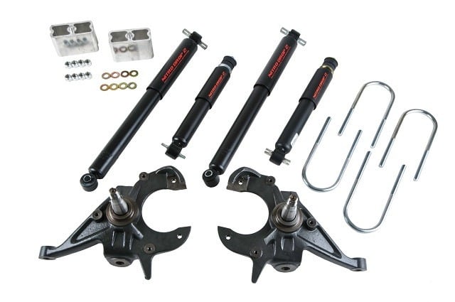 belltech lowering kit with nd2 shocks 82-04 s10 / s15 - std cab pickup only (4 & 6 cyl.) & 83-97 s10 blazer / jimmy (4 & 6 cyl.) & 96-03 isuzu hombre (4 & 6cyl.) 614nd