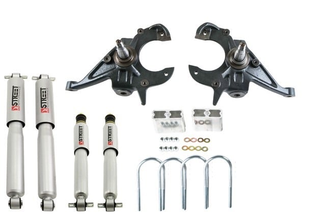 belltech lowering kit with sp shocks 82-04 s10 / s15 - std cab pickup only (4 & 6 cyl.) & 83-97 s10 blazer / jimmy (4 & 6 cyl.) & 96-03 isuzu hombre (4 & 6cyl.) 614sp