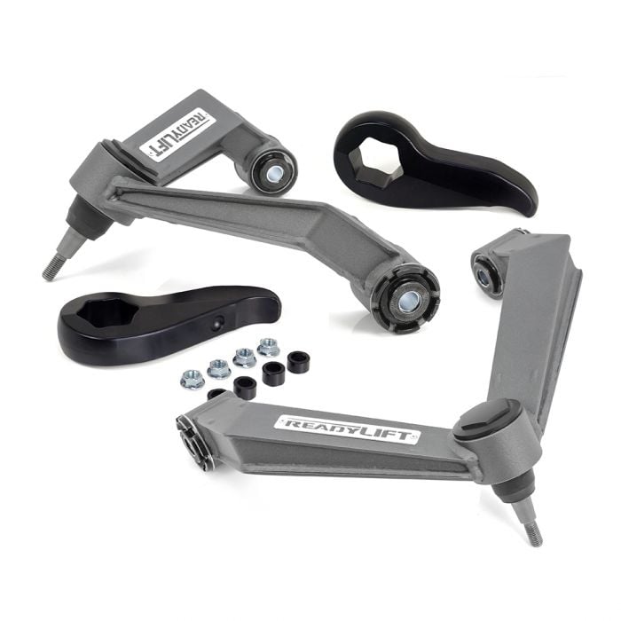 readylift 2.25" front leveling kit w/ heavy-duty fab control arms 2011-2019 chevrolet/gmc 2500hd/3500hd 66-3012