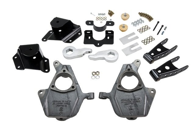 belltech lowering kit w/o shocks 05-06 silverado/sierra 1500 2wd (ext cab, with factory front torsion bar) & 2007 classic silverado/sierra 1500 2wd 661