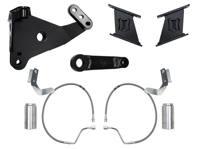 icon 2017-2022 ford f-250/f-350 super duty 4wd, front, 7" lift box kit 67035