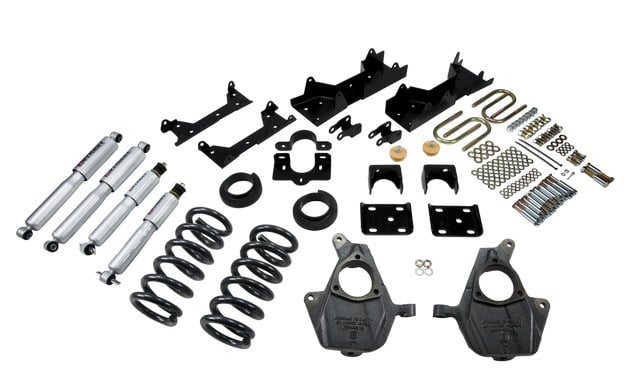 belltech lowering kit with sp shocks 01-06 silverado/sierra 1500 2wd (ext cab) & 2007 classic silverado/sierra 1500 2wd (ext cab) 671sp