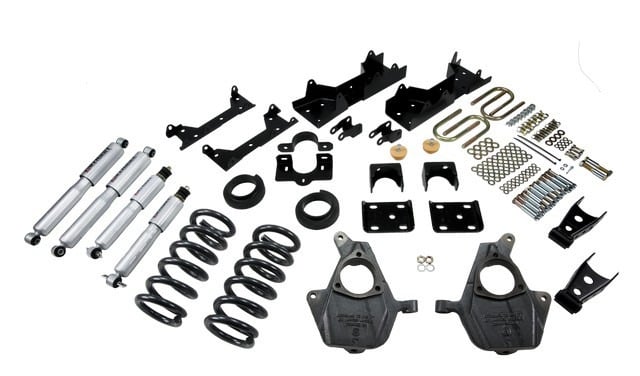 belltech lowering kit with sp shocks 01-06 silverado/sierra 1500 2wd (ext cab) & 2007 classic silverado/sierra 1500 2wd (ext cab) 672sp
