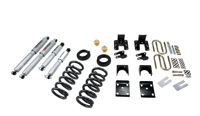 belltech lowering kit with sp shocks 04-06 silverado/sierra 1500 2wd (crew cab 4dr) & 2007 silverado/sierra 1500 2wd (crew cab 4dr) 673sp