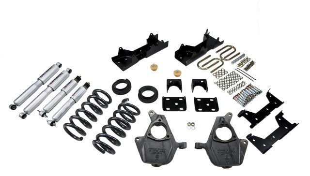 belltech lowering kit with sp shocks 04-06 silverado/sierra 1500 2wd (crew cab 4dr) & 2007 silverado/sierra 1500 2wd (crew cab 4dr) 675sp