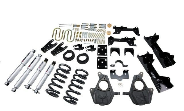 belltech lowering kit with sp shocks 99-00 silverado/sierra 1500 2wd (ext cab) 681sp