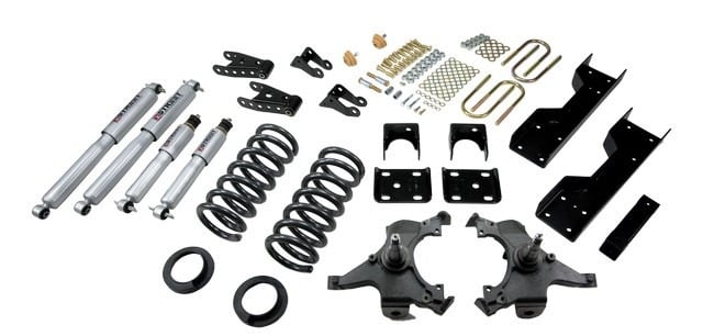 belltech lowering kit with sp shocks 88-98 chevrolet silverado/sierra c1500 (ext cab) 694sp