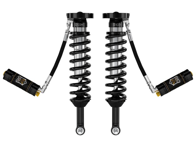 icon 2023-2024 gmc canyon/chevrolet colorado trail boss & zr2, 2.5 series coilover kit, remote reservoir w/ cdcv 71670c