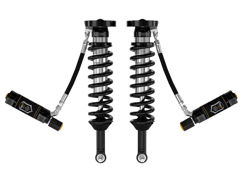 icon 2023-2024 chevrolet colorado wt, lt, & z71, 2.5 series coilover kit, remote reservoir w/ cdev 71671e