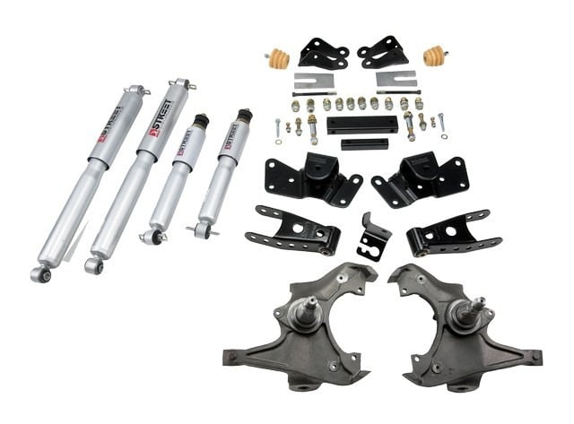 belltech lowering kit with sp shocks 97-00 c2500 / c3500 2wd (crew cab) & 97-00 c3500 2wd single wheel 8-lug & 97-00 c3500 crew cab. and dually (8' bed) 716sp