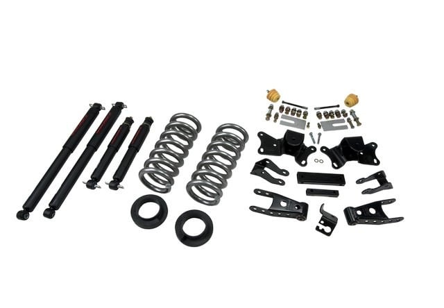 belltech lowering kit with nd2 shocks 97-00 c2500 ext/crew cab & 97-00 c3500 std/ext cab & dually 718nd