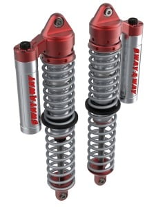 afe 14-16 polaris rzr 925/1000cc sway-a-way 2.5 front coilover kit w/ pb reservoirs and comp adj 851-5600-03-ca