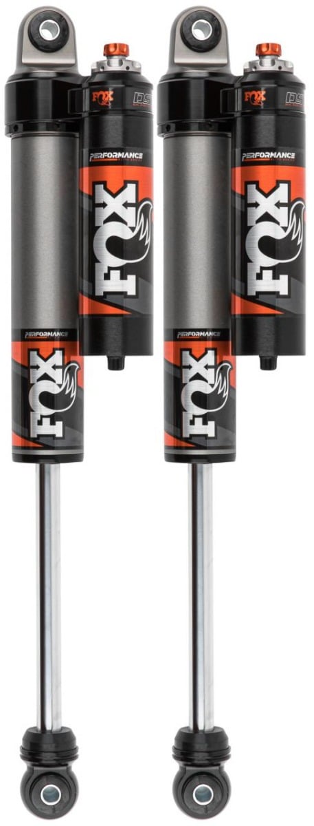 fox 20-up gm 2500/3500 performance elite series 2.5 rear adjustable shocks 0-1in lift 883-26-085