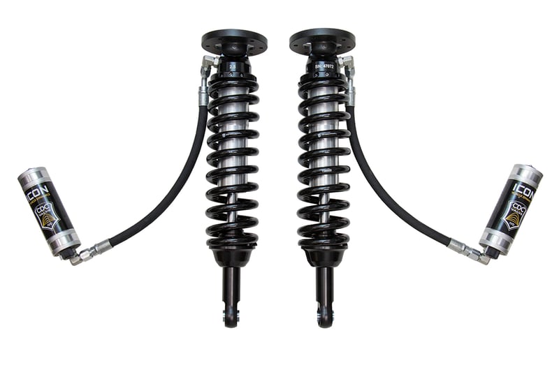 icon 2009-2013 ford f-150 2wd, 1.75-2.63" lift, front, v.s. 2.5 series coilover kit, remote reservoir w/ cdcv 91805c