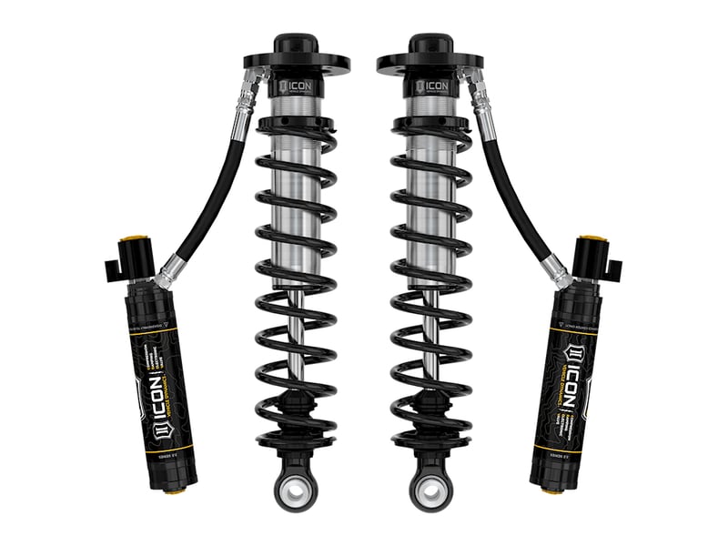 icon 2022-2023 ford f-150 lightning, lowered 0-4", 2.5 vs remote reservoir cdev coilover kit, rear 91836e
