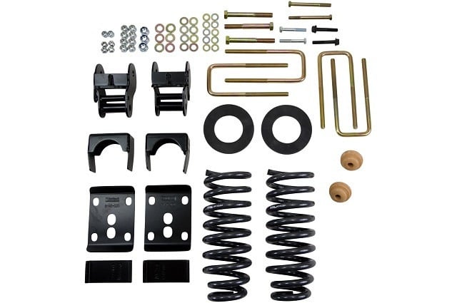 belltech lowering kit 09-13 ford f150 ext cab short bed 2wd 2in or 3in f/4in rear w/o shocks 981