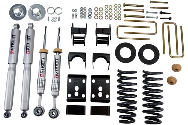 belltech lowering kit 09-13 ford f150 ext cab short bed 2wd 2in or 3in f/4in rear w/ shocks 981sp