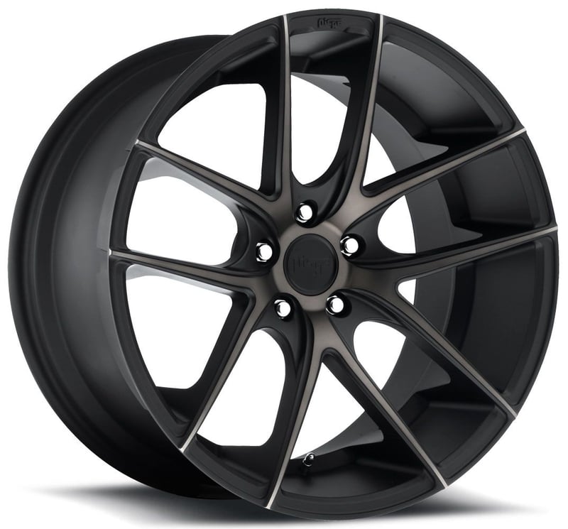 (clearance) 20x8.5 niche targa black machined w/ dark tint m130 5x115 35mm