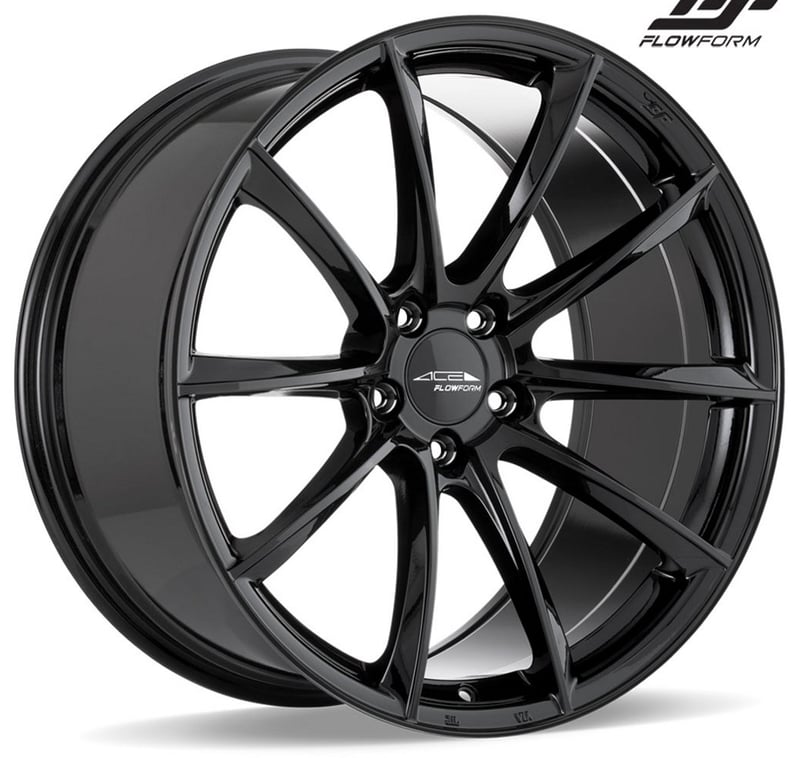 (huge savings) 20x10.5 ace alloy aff05 gloss piano black (flow formed) (custom)