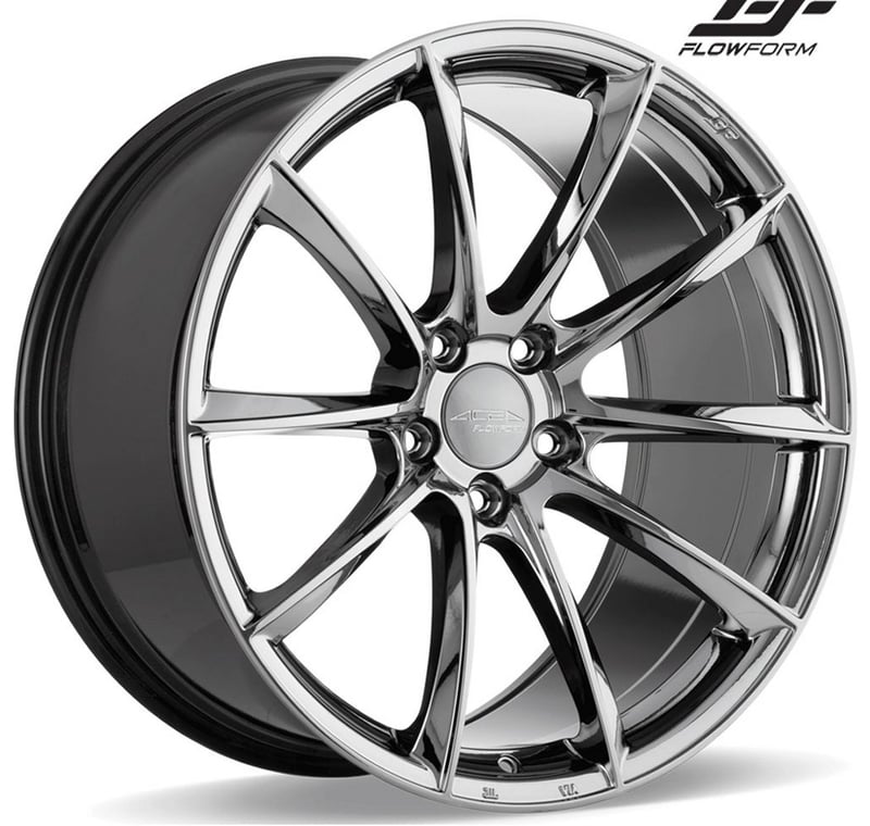 (huge savings) 19x10 ace alloy aff05 black chrome (flow formed) (custom)