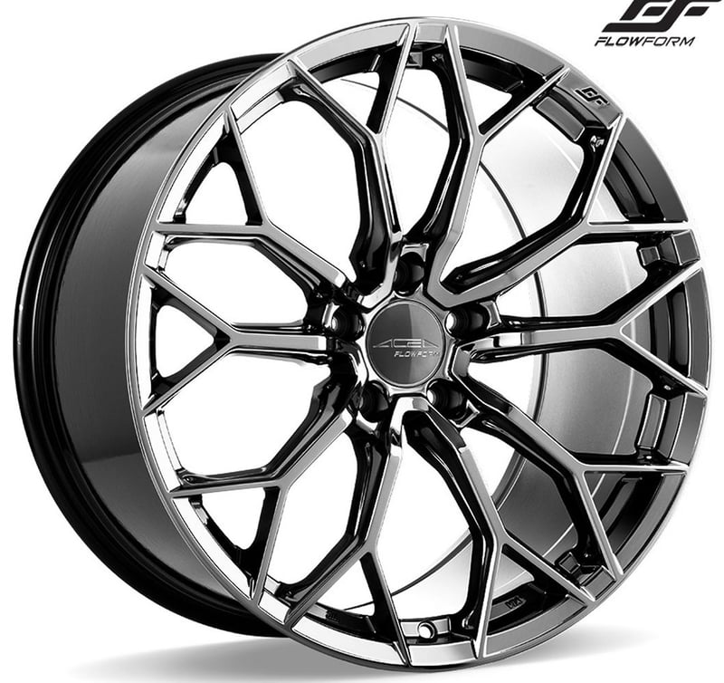 (huge savings) 19x10 ace alloy aff09 black chrome (flow formed) (custom)