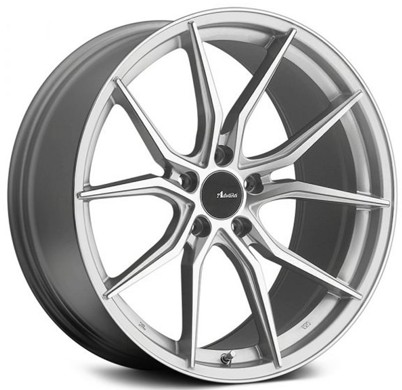 18x8 advanti racing hybris silver machined 5x4.25/108 45mm