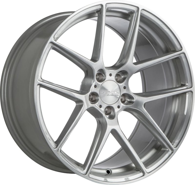 (huge savings) 20x10.5 ace alloy aff02 full brushed aluminum with clear coat (flow formed) (deep lip) (custom)