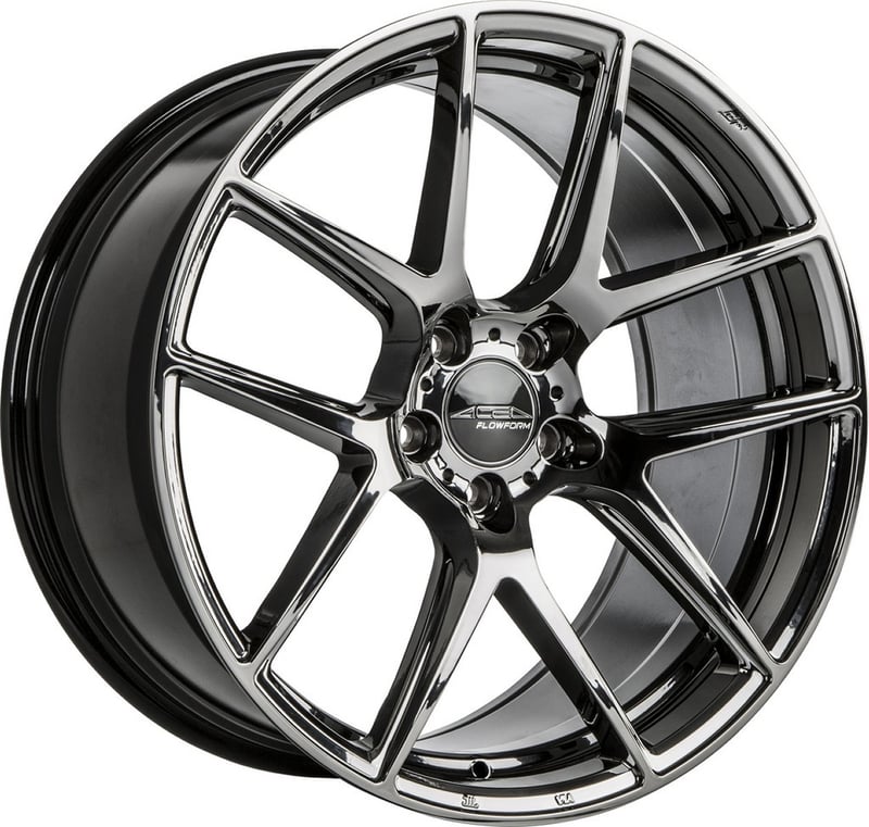 (huge savings) 20x10.5 ace alloy aff02 black chrome (flow formed) (deep lip) (custom)