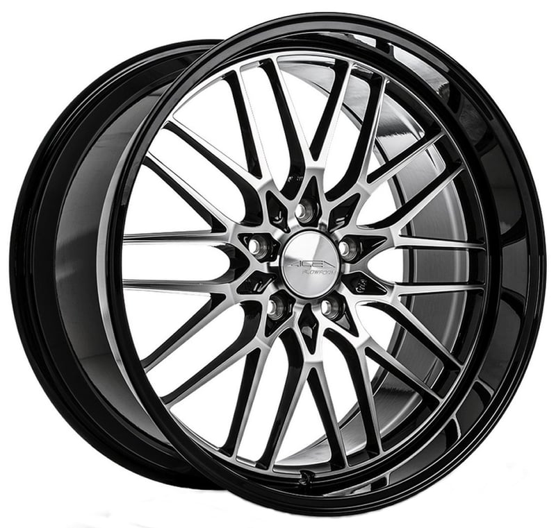 Ace Alloy AFF04 Gloss Black Machined Face w/ Gloss black Lip