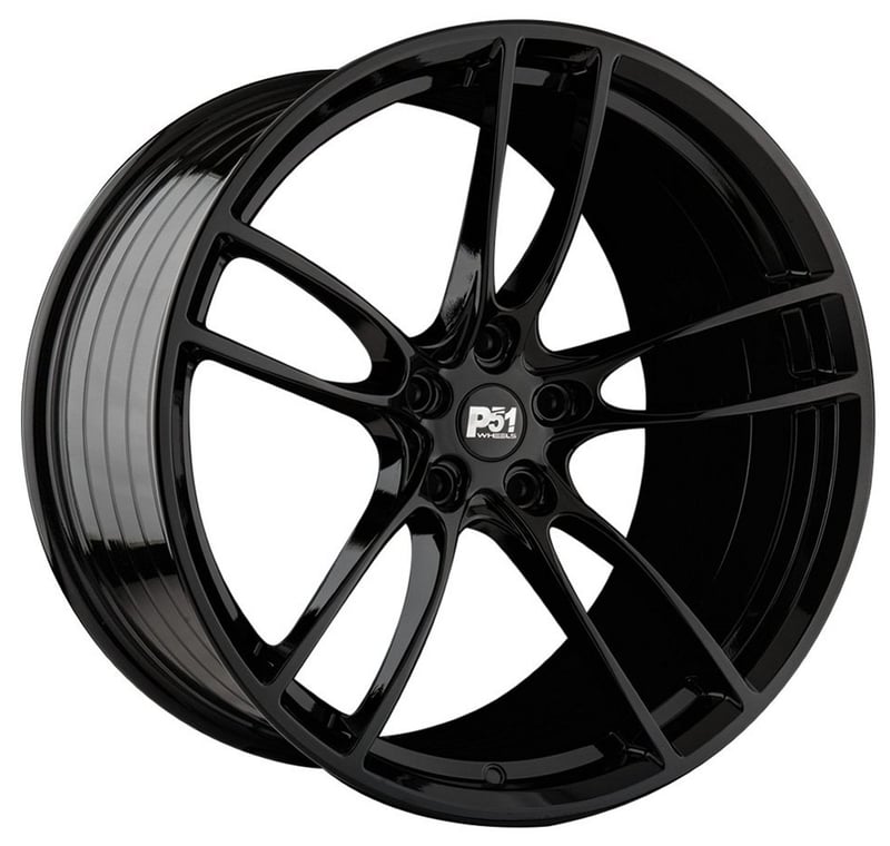 19x11.5 p51 101rf (m1) gloss black (rotary forged) 5x4.5/114.3 56mm