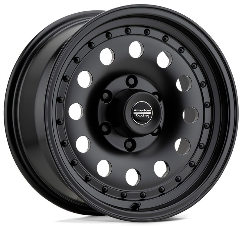 15x7 american racing ar62 outlaw ii satin black 5x120.7/4.75 -6mm