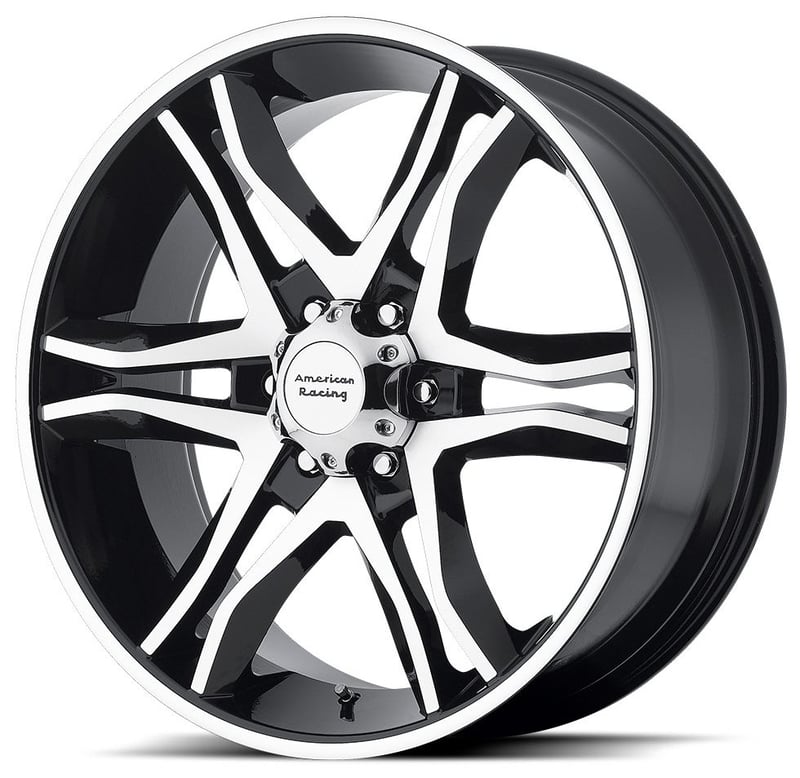 20x8.5 american racing ar893 mainline gloss black machined 6x5.5/139.7 15mm