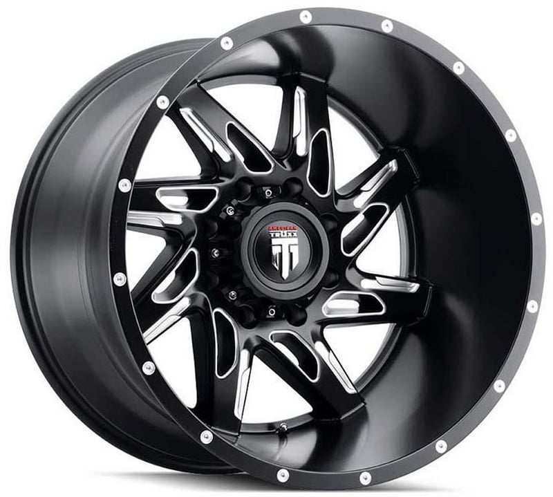 American Truxx AT183 Spyder Matte Black Milled