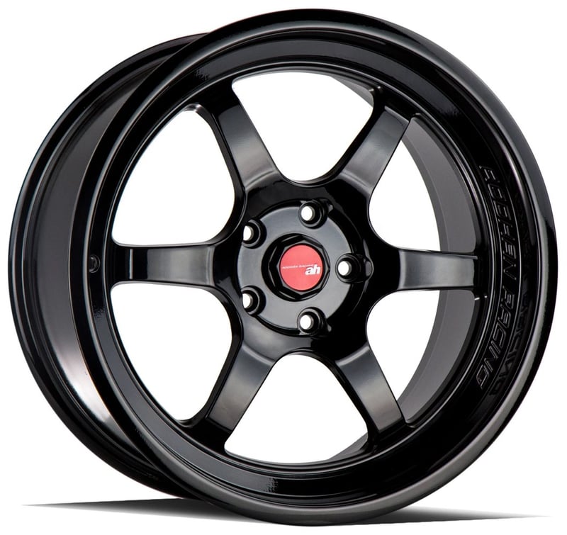 18x9.5 aodhan ah08 gloss black 5x4.5/114.3 30mm