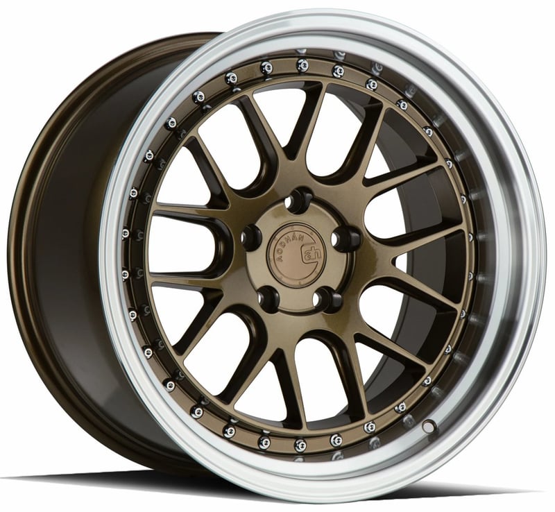 18x9.5 aodhan ds06 bronze w/ machined lip 5x100 35mm