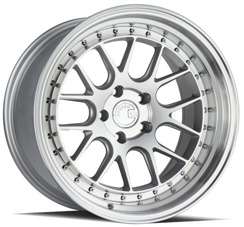 19x9.5 aodhan ds06 silver w/ machined face 5x4.5/114.3 22mm