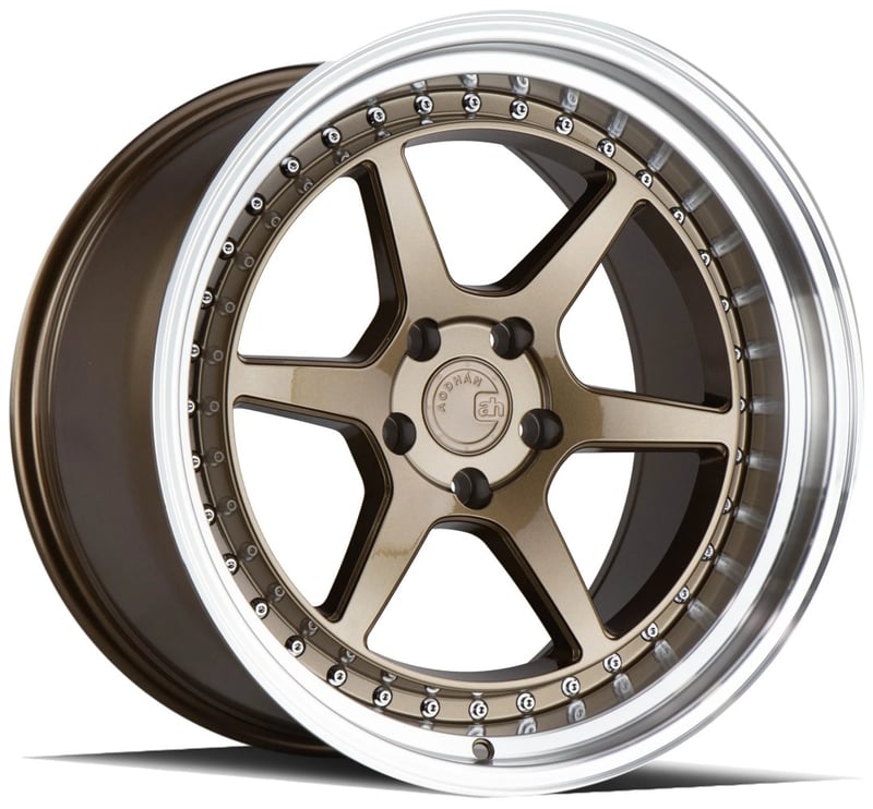 18x9.5 aodhan ds09 bronze w/ machined lip (flow form) 5x4.5/114.3 22mm