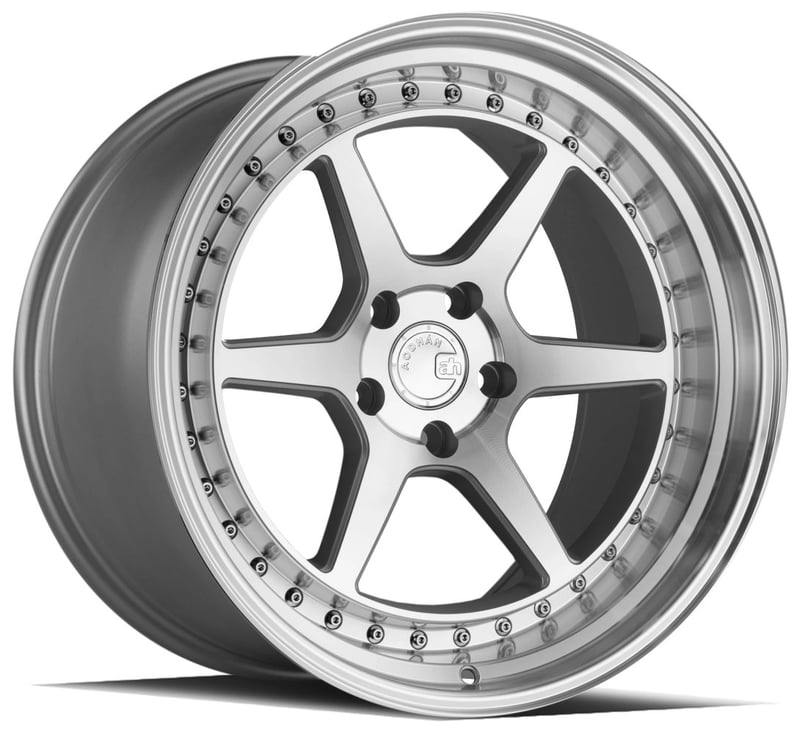 18x8.5 aodhan ds09 silver w/ machined face (flow form) 5x4.5/114.3 35mm
