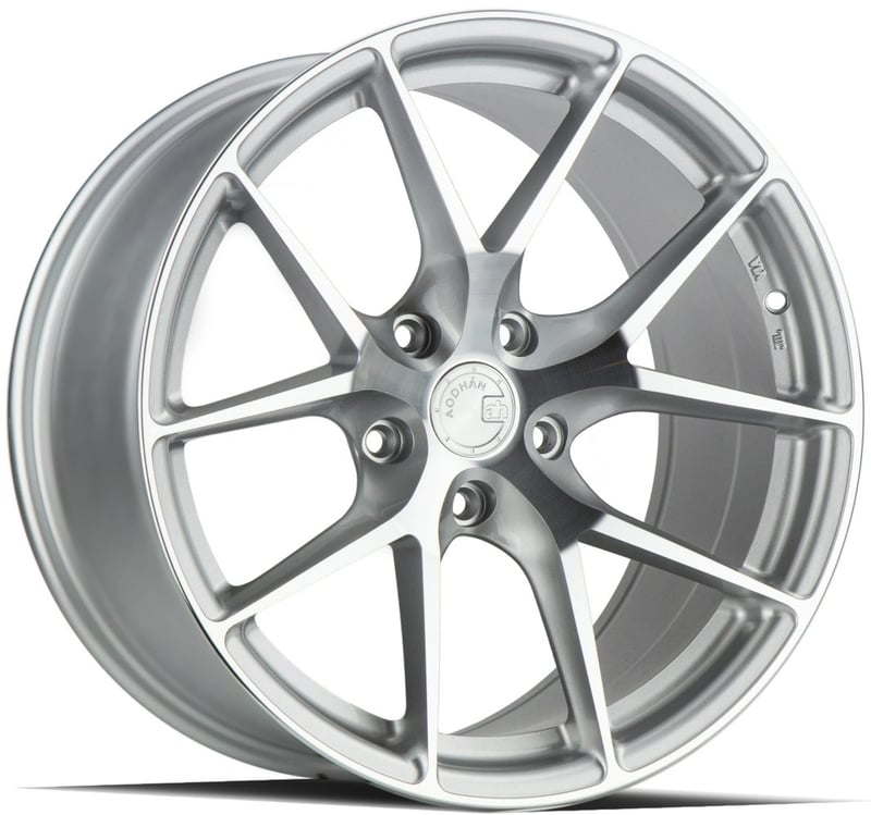 19x8.5 aodhan aff7 gloss silver machined face 5x120 35mm