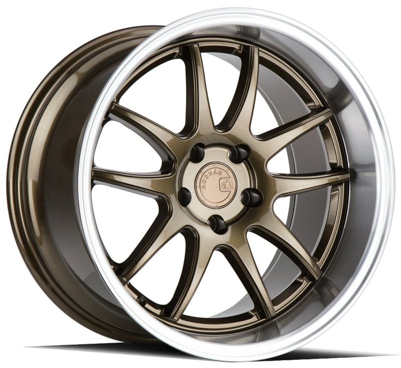 19x9.5 aodhan ds02 bronze w/ machined lip 5x4.5/114.3 30mm