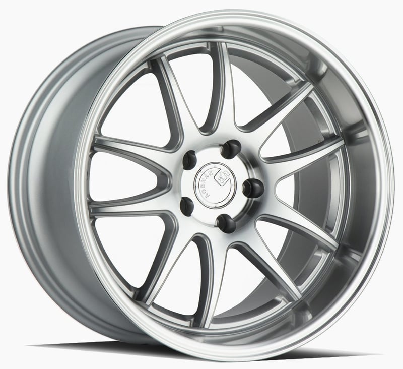 18x8.5 aodhan ds02 silver w/ machined face 5x100 35mm