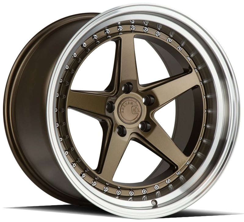 18x9.5 aodhan ds05 bronze w/ machined lip 5x4.5/114.3 15mm
