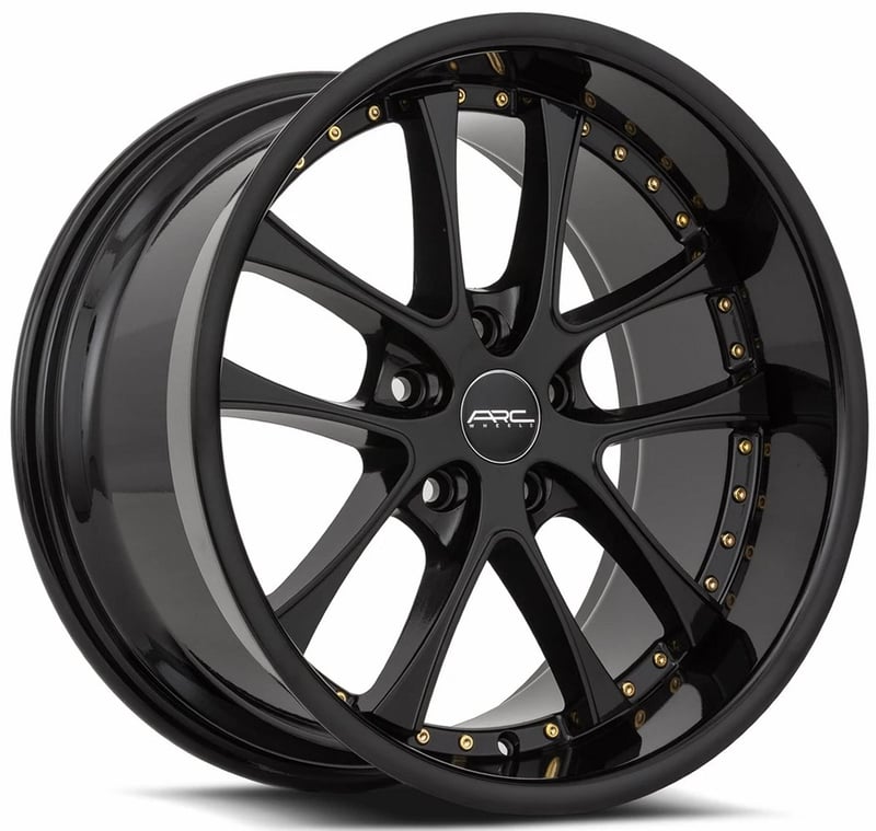 19x9.5 arc ar5 gloss black 5x4.25/108 35mm (custom)